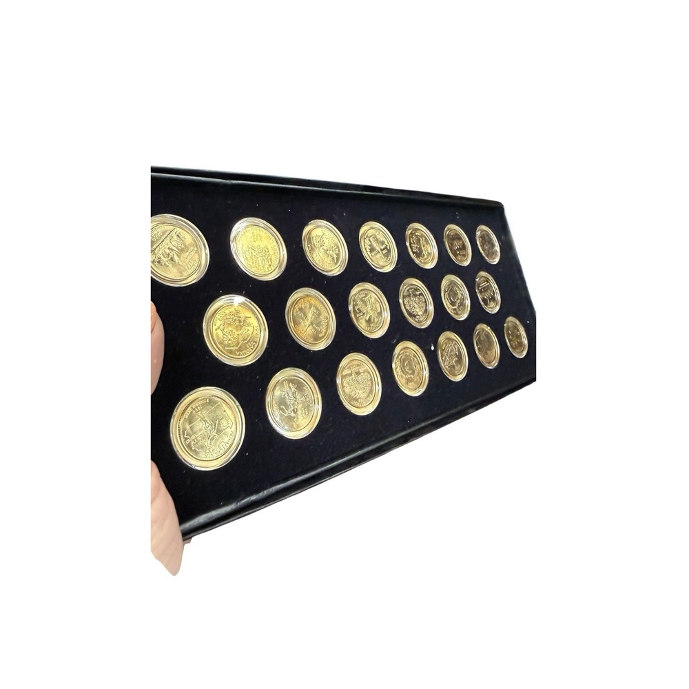 1999 2000 Turn Of Century 24K Gold Plated State Quarters P D 20 Coin Set